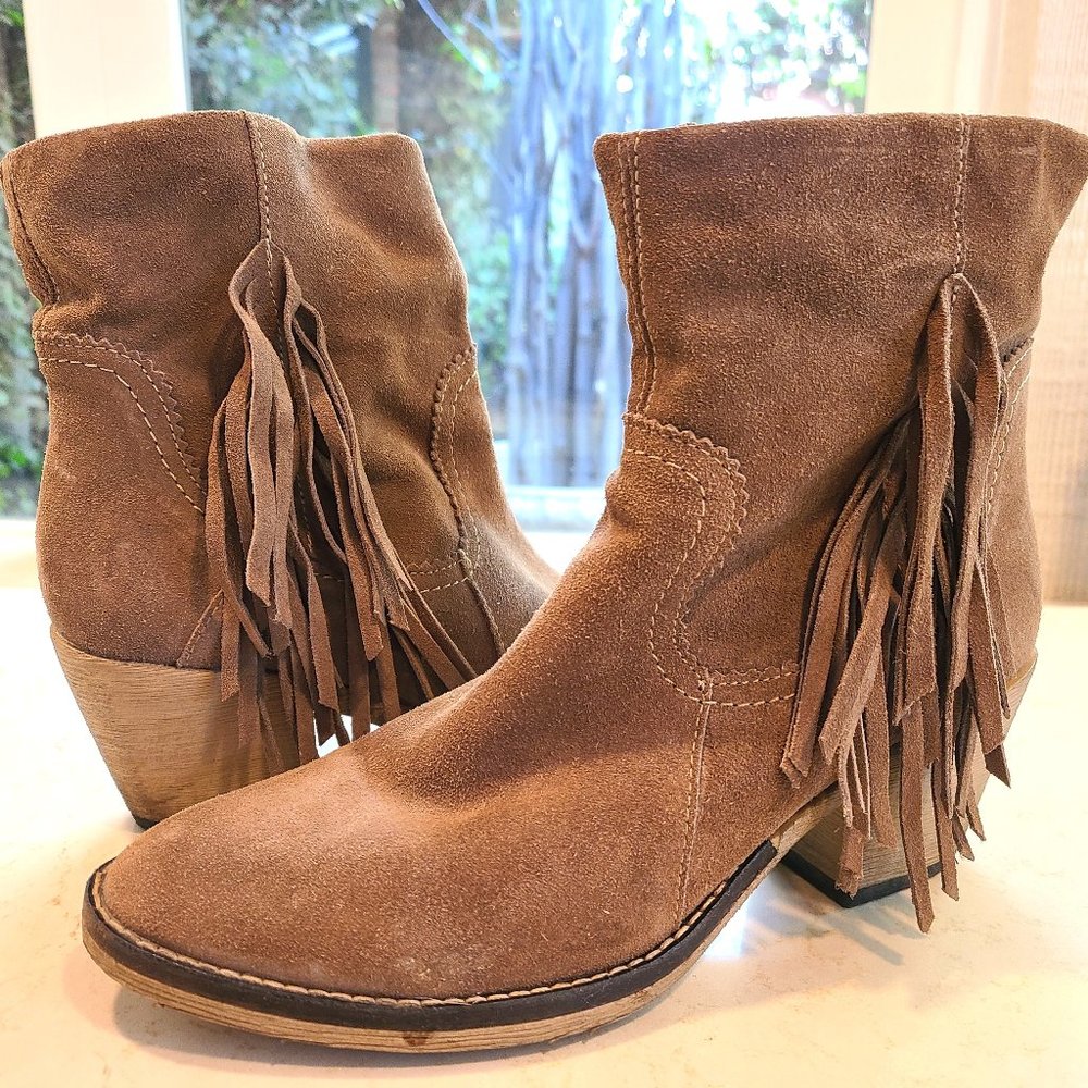River Island Ankle Fringe Booties